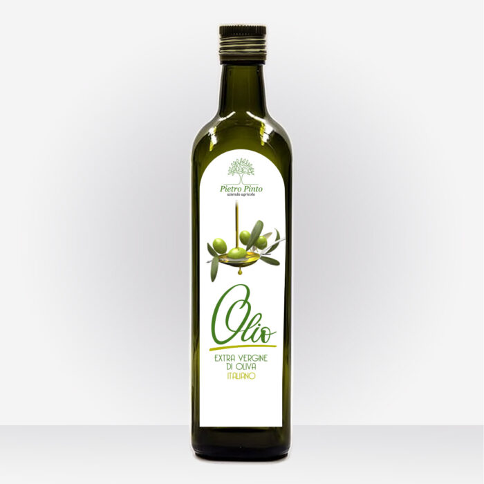 Bottiglia da 750 ml di olio extravergine del Cilento Pinto